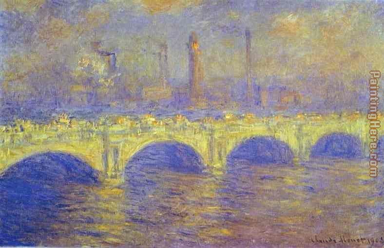 The Waterloo Bridge The Fog painting - Claude Monet The Waterloo Bridge The Fog art painting
